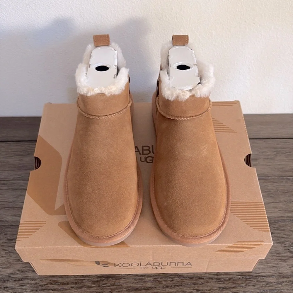 NIB [Koolaburra By UGG] Koola Ultra Mini Brown Winter Boots Women’s/Big Kids 5 - Picture 4 of 13